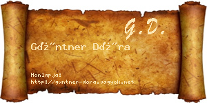 Güntner Dóra névjegykártya